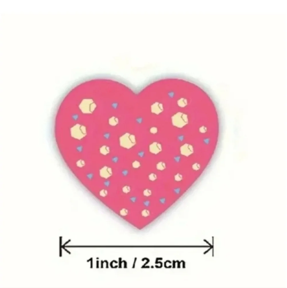 500 Pieces Roll Heart Sealing Sticker